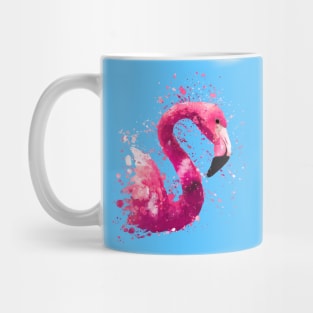 Dramabite Flamingo Pink Watercolor Painting Gift Wife Girlfriend Mug